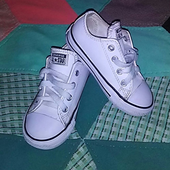 white leather converse infant size 7
